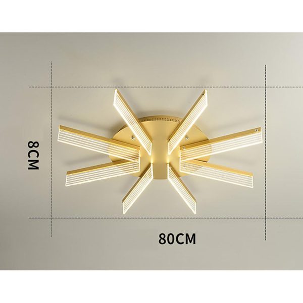12 Lights Circular Linear Design LED Nordic Flush Mount Ceiling Lights - Image 4