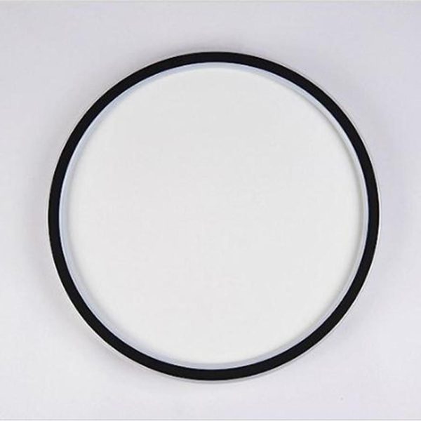 Circular Flush Mount Ceiling Light Minimalist Acrylic Metal Silica Gel LED Light - Image 6
