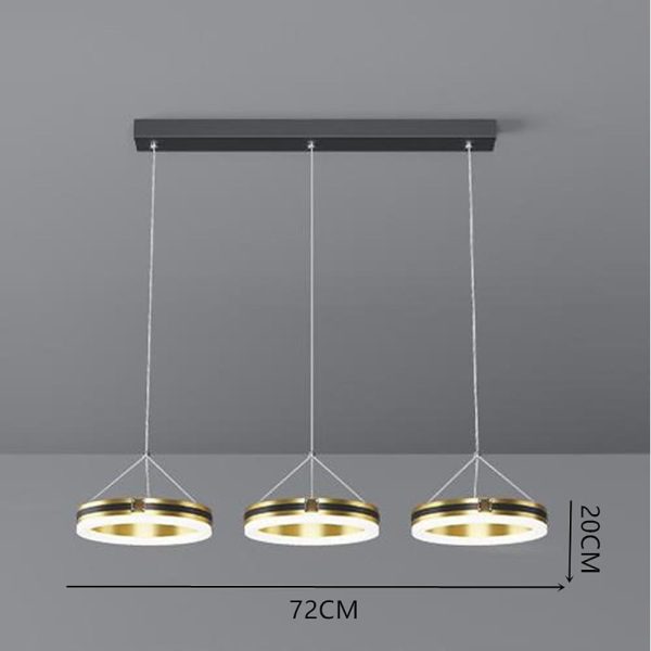 3 Circles Dimmable LED Modern Chandeliers Pendent Lighting Ceiling Lamp - Image 5