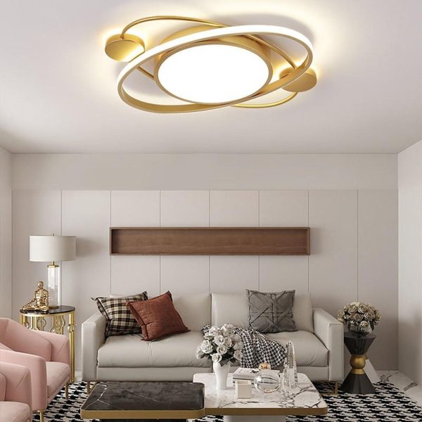 Circular Dimmable LED Nordic Ceiling Lights Flush Mount Lighting - Image 4