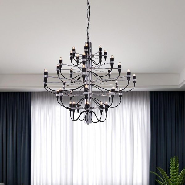 Creative 50-Light Electroplated Candlestick Design Modern Chandeliers - Image 4