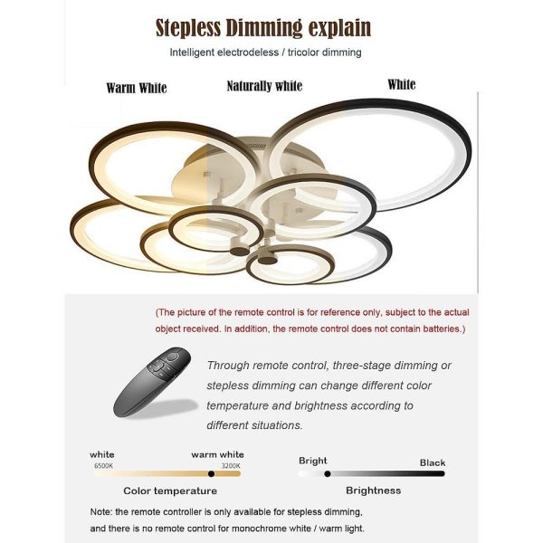 Elegant Semi Flush Mount Ceiling Lights with Unique Overlapping Rings - Image 33