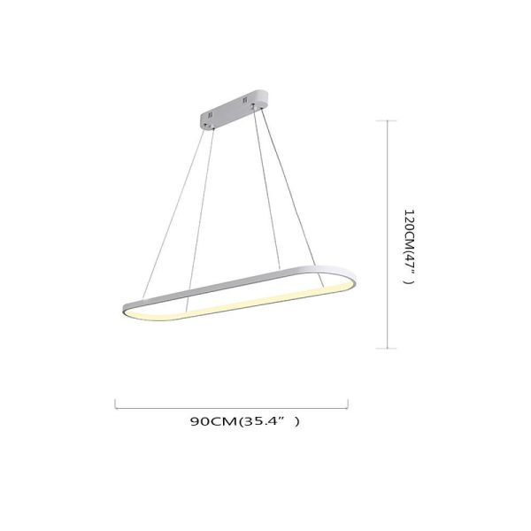 Linear Rectangle Chandelier LED Dining Room Chandeliers - Image 6