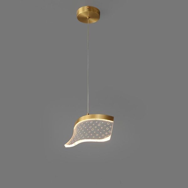 Uneven Copper Acrylic Pendant Lights for Kitchen Island Unique Pendant Light - Image 4