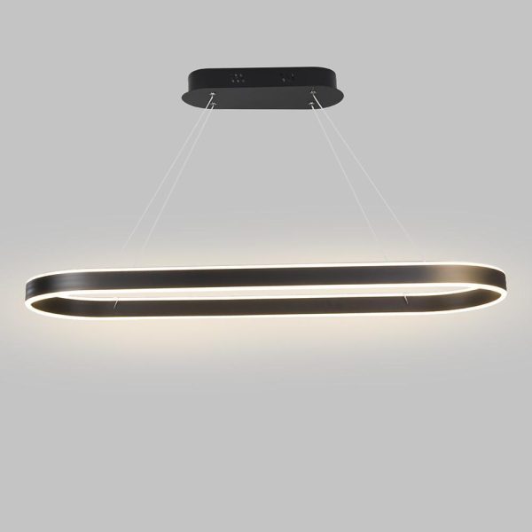 Rounded Rectangle LED Dimmable Modern Pendant Lighting Chandelier - Image 5