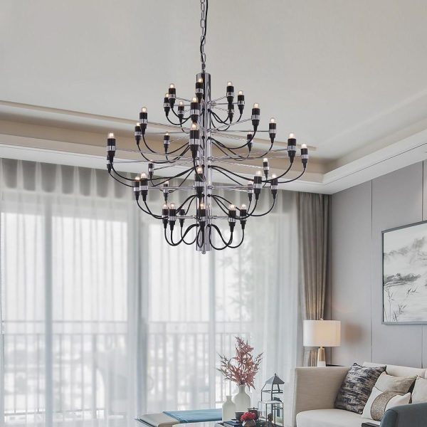Creative 50-Light Electroplated Candlestick Design Modern Chandeliers - Image 3