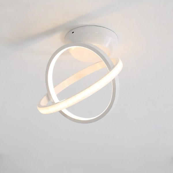 Creative Circles LED Black Modern Ceiling Lights Flush Mount Lighting - Image 6