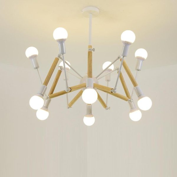 12 Lights Sputnik Design LED Nordic Chandeliers Hanging Lamp Pendant Light - Image 5