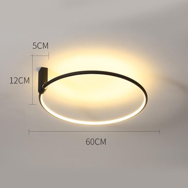 2 Circle Metal Abstract LED Flush Mount Ceiling Light for Bedroom - Image 8