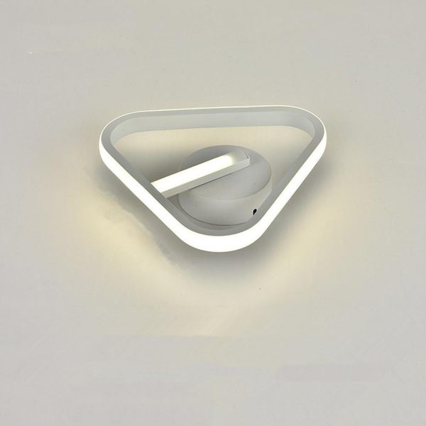 Rounded Corners Triangle Unique Modern Black Flush Mount Light LED Ceiling Light - Image 5