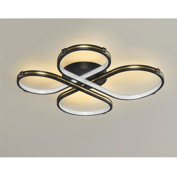 Circle Flower Design Dimmable LED Modern Ceiling Light Flush Mount Lighting - Image 7