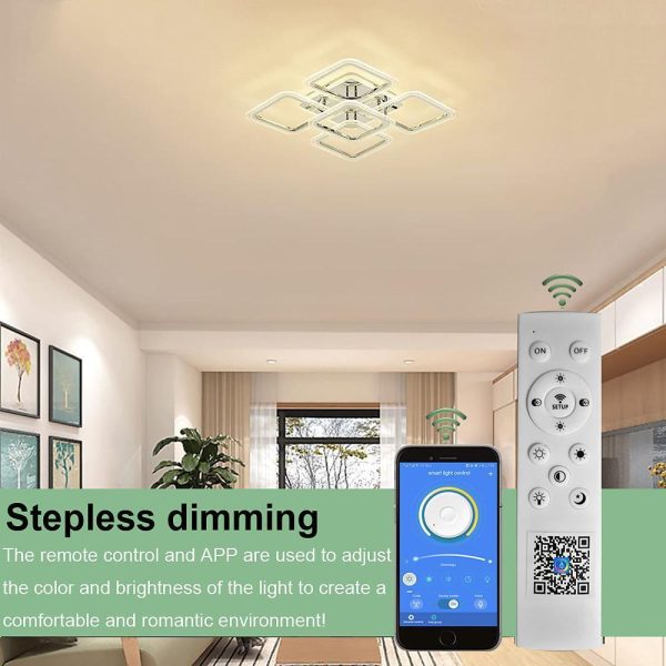 5 Square LED Modern Ceiling Lights Fixture Flush Mount Lighting Ceiling Lamp - Image 8
