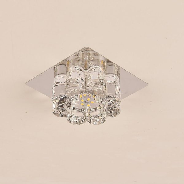 Flower Shaped Electroplated Metal Crystal LED Modern Ceiling Lights - Image 8