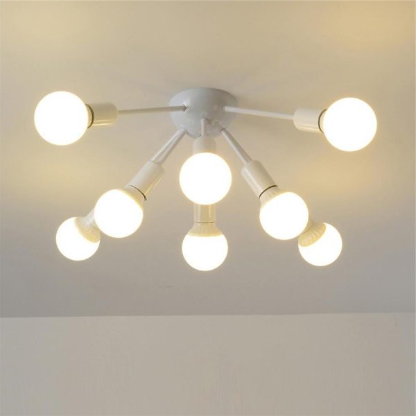 8 Light Cluster Gold Flush Mount Light Modern Metal LED Ceiling Light - Image 6