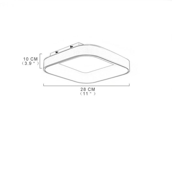 Square Shaped Modern LED Flush Mount Ceiling Light for Bedroom - Image 6