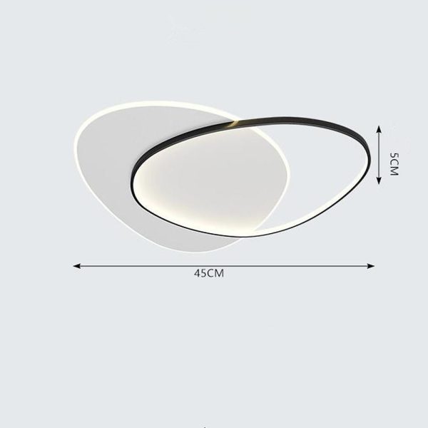 Rounded Triangles Flush Mount Ceiling Light Artistic LED Light - Image 5