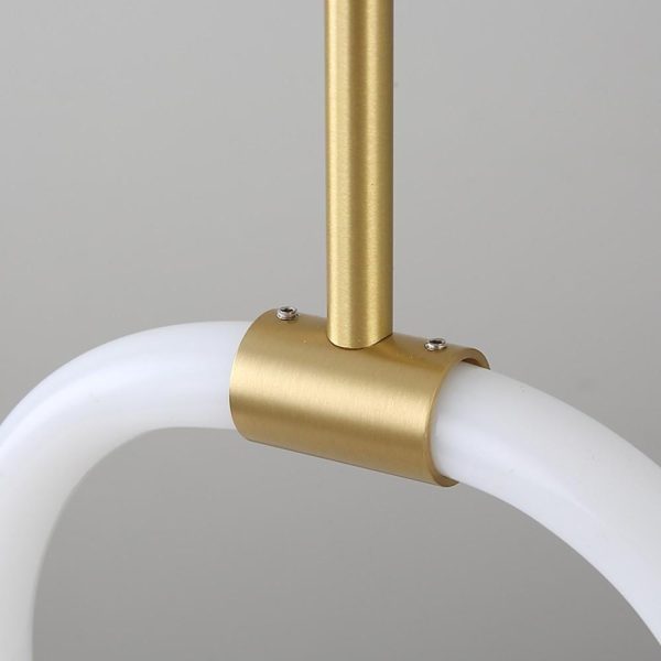 Rounded Rectangular Copper LED Nordic Kitchen Island Lighting Pendant Light - Image 6