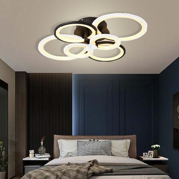 Multi Circles Dimmable LED Modern Ceiling Lights Flush Mount Lighting - Image 13