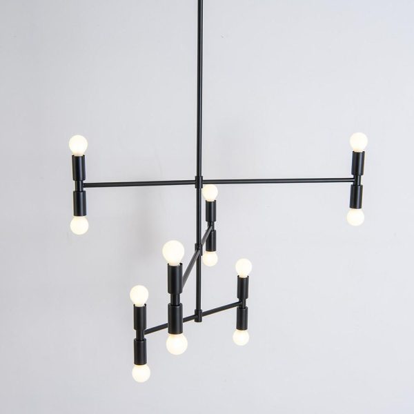 12 Lights LED Electroplated Metal Adjustable Modern Pendant Lights - Image 5