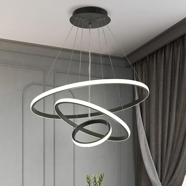 3 Ring Design Pendant Lighting Acrylic Aluminum Pendant Unique LED Ceiling Light - Image 7