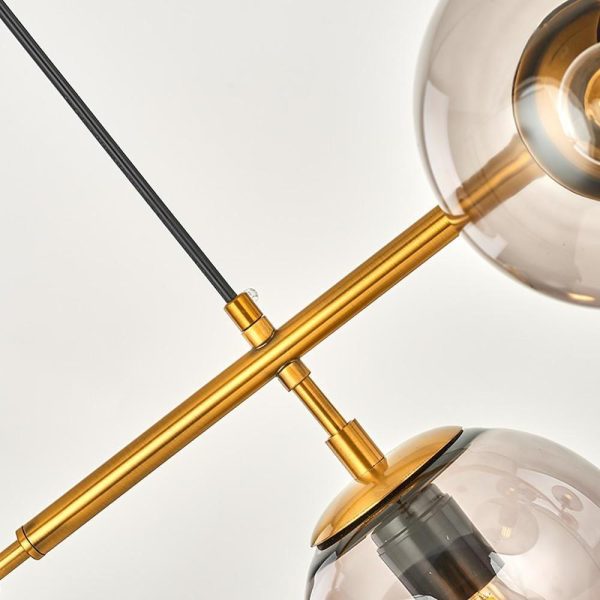 Linear Dining Room Chandeliers Glass Globe Chandelier 4/6 Heads - Image 12