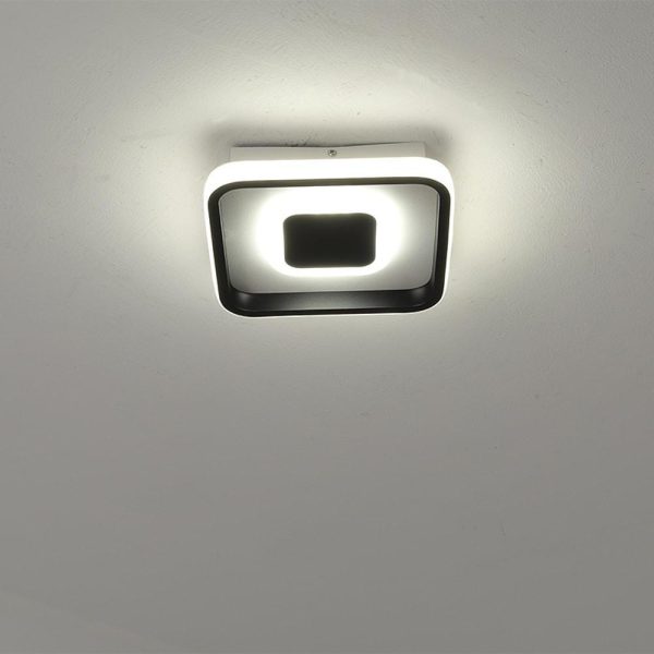 Dual Square LED Black Modern Ceiling Lights Flush Mount Lighting - Image 6