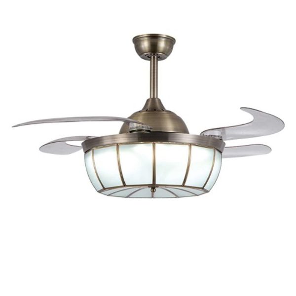 Bronze Farmhouse Retractable Ceiling Fan with Light - Image 3