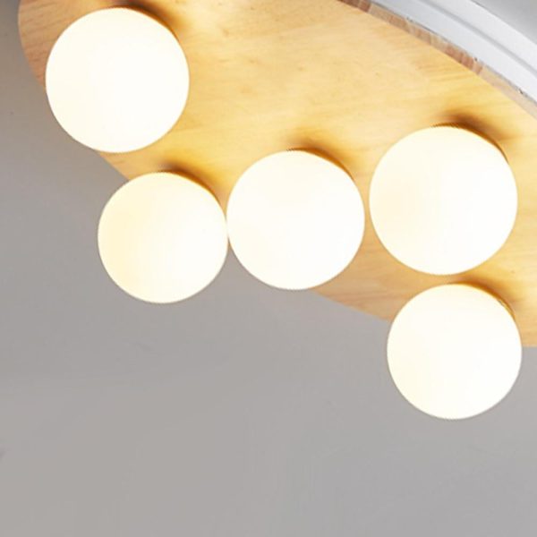 Nordic 5-Light Round Plane Bubble Ceiling Light - Image 3
