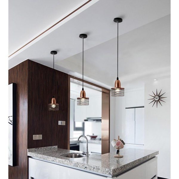 Spring Lampshade Island Kitchen Pendant Lighting Vintage Country Pendant Lighting - Image 5