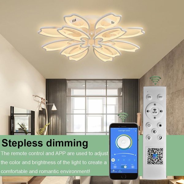 Flower Novelty Flush Mount Ceiling Light Fixtures Modern LED Ceiling Light - Image 13