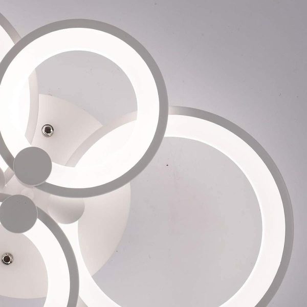 Elegant Semi Flush Mount Ceiling Lights with Unique Overlapping Rings - Image 32