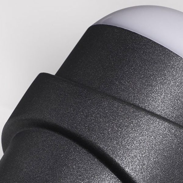 Round Waterproof LED Black Modern Up and Down Lights Outdoor Wall Sconces - Image 11