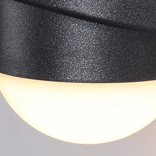 Round Waterproof LED Black Modern Up and Down Lights Outdoor Wall Sconces - Image 10