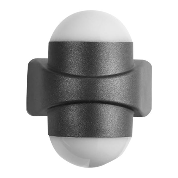 Round Waterproof LED Black Modern Up and Down Lights Outdoor Wall Sconces - Image 9