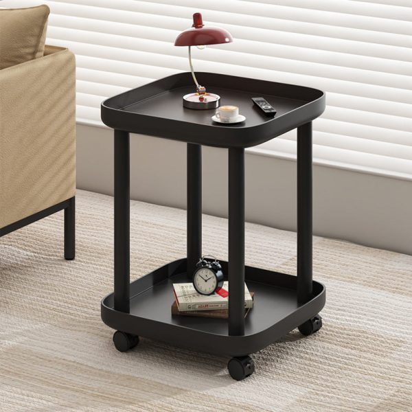 Contemporary Nordic Square Steel End Table 2-Tier For Living Room - Image 13