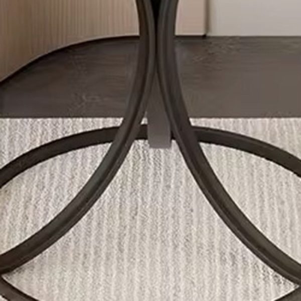 Contemporary Creative Round Rock Slab Iron End Table 1-Tier For Living Room - Image 8