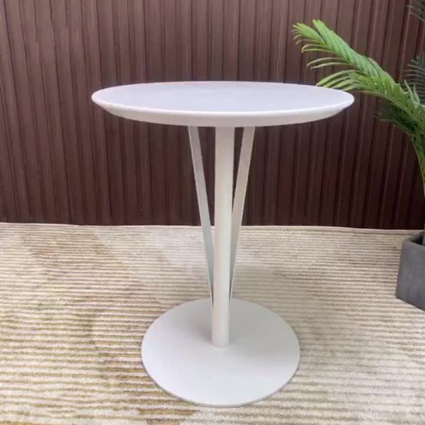 Modern Minimalist Round Iron Steel Plate Bar Table For Dining Room - Image 23