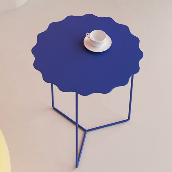 Modern Minimalist Round Square Rectangular Iron End Table 1-Tier For Living Room - Image 10