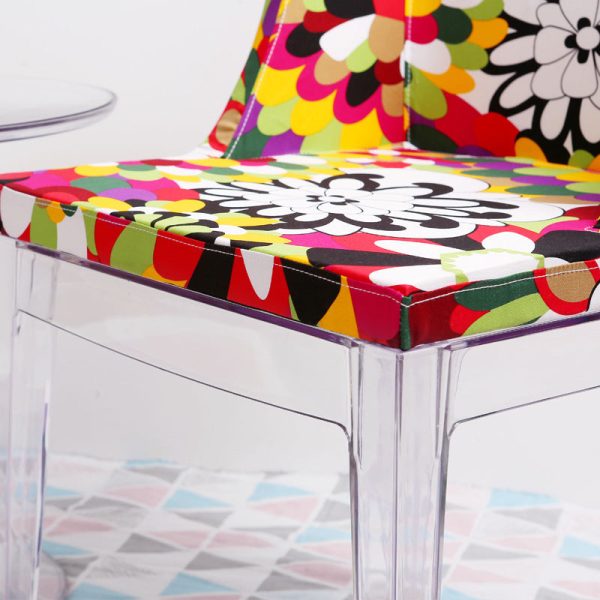 Modern Art Deco Square Fabric PC Dining Chair Backrest Armless For Dining Room - Image 6