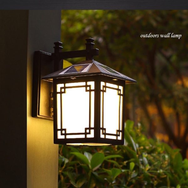 Up/Down Lighting Waterproof Black Vintage Solar Lights Outdoor Lanterns - Image 4