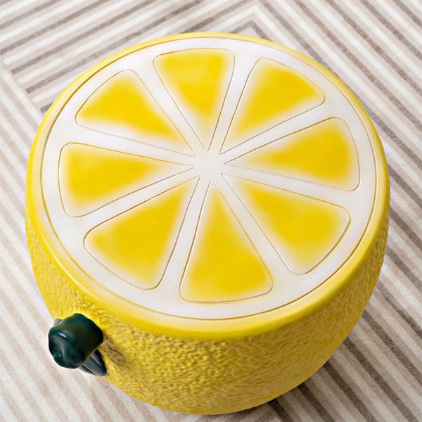 Modern Art Deco Lemon Leaf Round Plastic Chair Backless Armless For Bedroom - Image 13