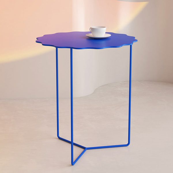Modern Minimalist Round Square Rectangular Iron End Table 1-Tier For Living Room - Image 3
