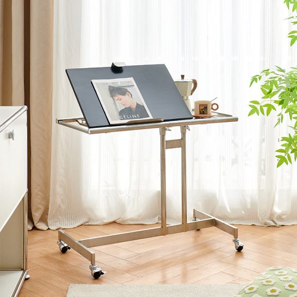 Contemporary Scandinavian Rectangular Elevated Shelf Wood Iron Metal End Table 1-Tier For Living Room - Image 22