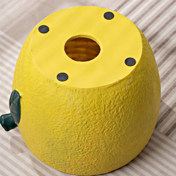 Modern Art Deco Lemon Leaf Round Plastic Chair Backless Armless For Bedroom - Image 5