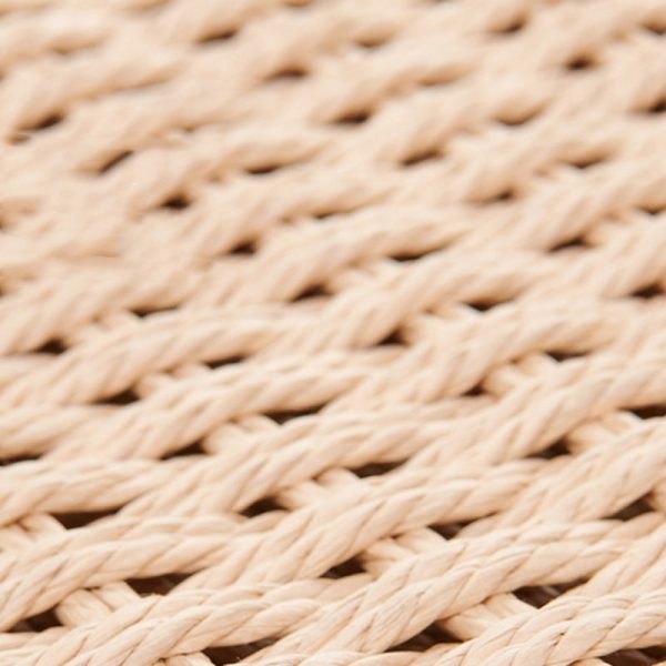 Traditional Chinese Rectangle Kraft Rope Wood Accent Chair Backrest Arm For Living Room - Image 11