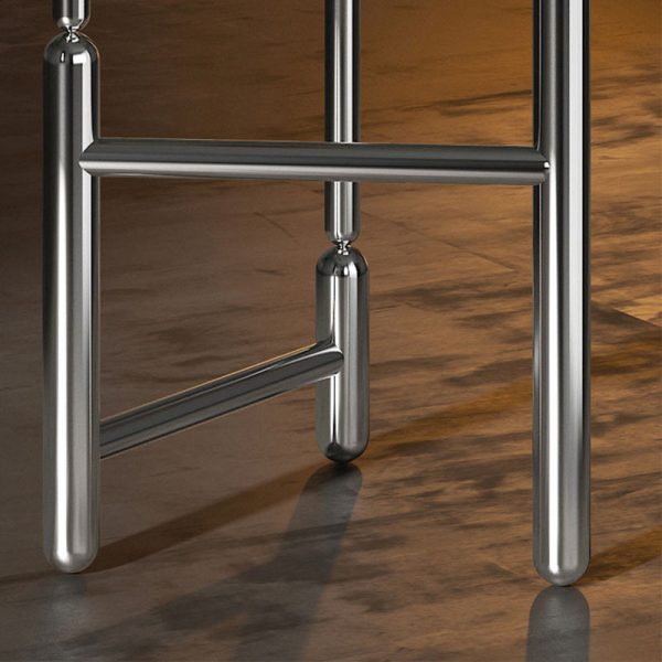 Modern Minimalist Cylinder Round Glass Iron End Table 1-Tier For Living Room - Image 6