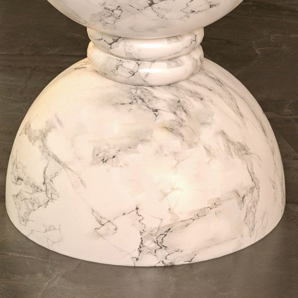 Modern Minimalist Round Marble Grain Magnesium Oxide End Table For Living Room - Image 9