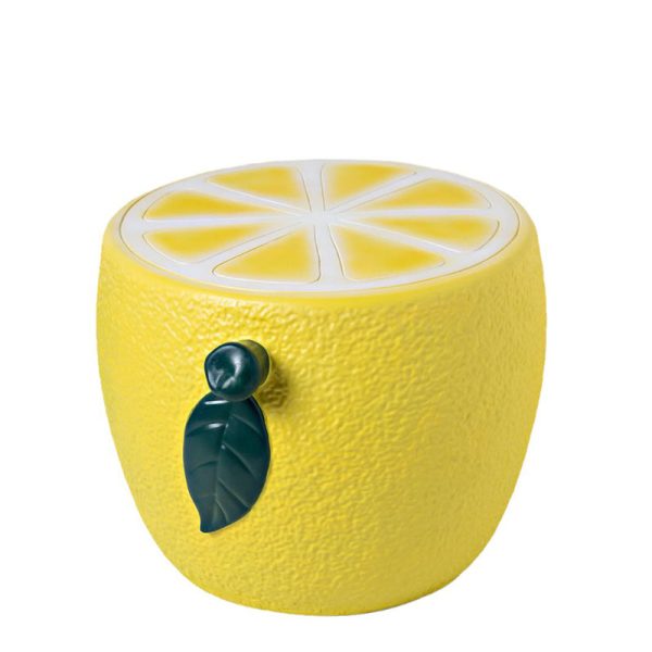 Modern Art Deco Lemon Leaf Round Plastic Chair Backless Armless For Bedroom - Image 15