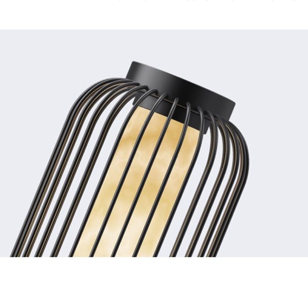 Floor Standing Stainless Steel Brown Modern Caged Outdoor Lanterns - Image 7