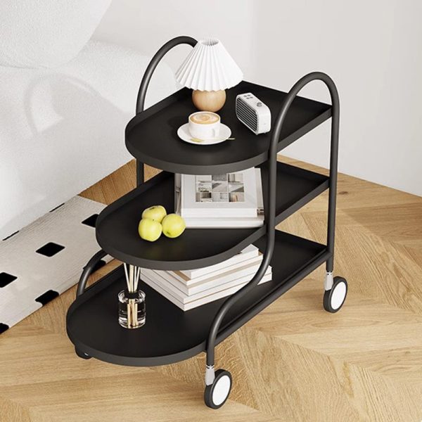 Modern Minimalist Rectangular Steel Side Table 3-Tier For Living Room - Image 3